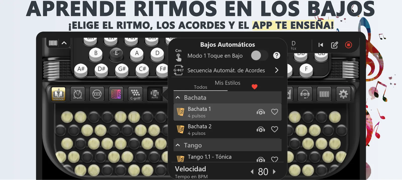 Acordeón Cassoto Cromático: captura de pantalla 5 de 6