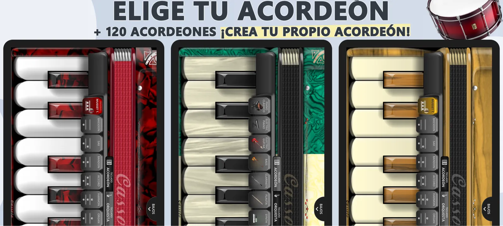 Acordeón Teclas Cassoto Piano: captura de pantalla 2 de 5