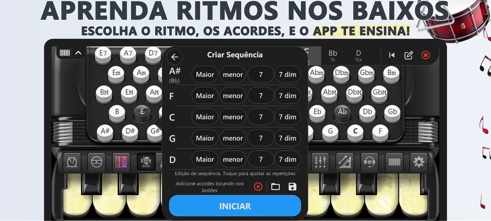 Acordeon Piano Sanfona Cassoto: captura de tela 4 de 5