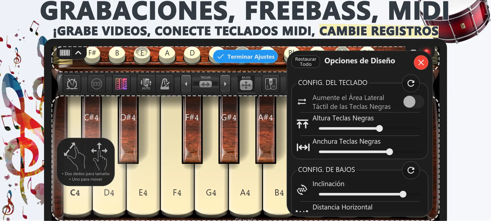 Acordeón Teclas Cassoto Piano: captura de pantalla 5 de 5