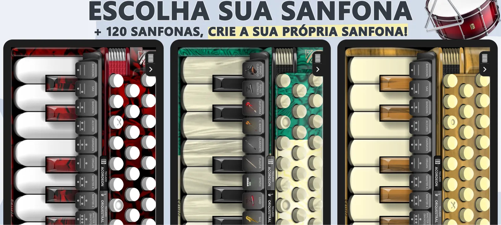 Acordeon Piano Sanfona Cassoto: captura de tela 2 de 5